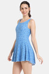 Zelocity Elastane Blended Slip-On Swimdress with Removable Pads - Azure Blue — thumbnail 2